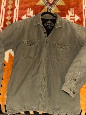 NorthCrest Olive Green Corduroy Button-Up jacket